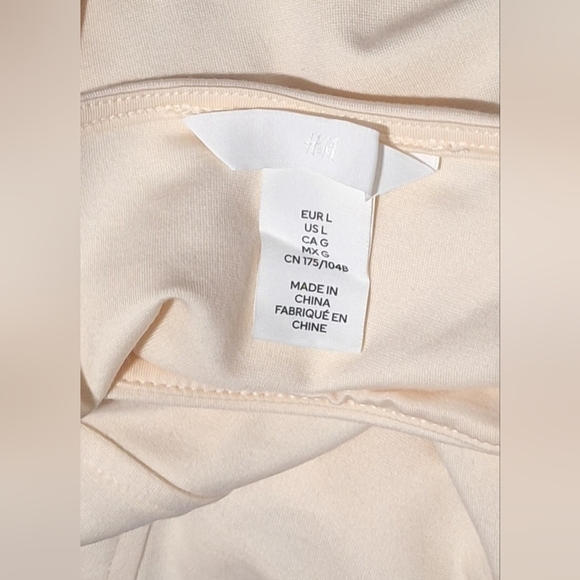 H&M Lrg Cream Sleeveless Dress Euc - Picture 2 of 6